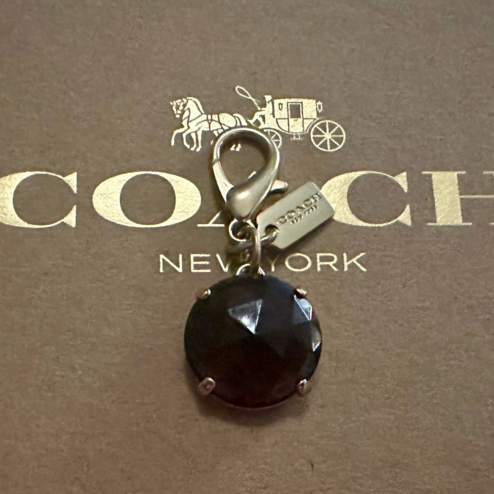Coach Black Gem Key Holder